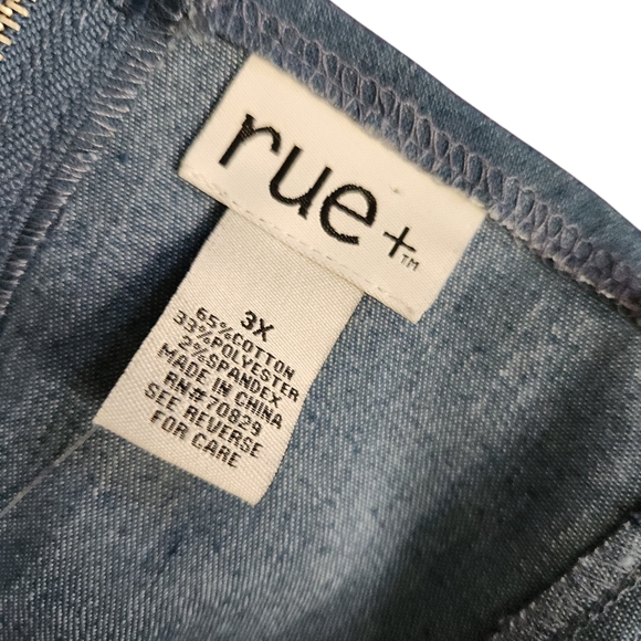 NWT Rue Rhinestone Studded Plus Denim Underwire Bustier  Size 3X Plus - Picture 5 of 7